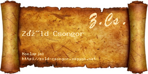 Zöld Csongor névjegykártya